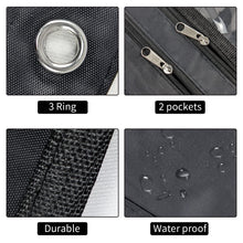 Load image into Gallery viewer, 1inch Expandable Pencil Pouch for 3 Ring Binder,Large Capacity Pencil Pouch with Zipper, Three Ring Clear Binder Pencil Case Suitable for School and Office(Black, 1 Pack )