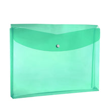 Load image into Gallery viewer, Plastic Envelopes with Snap Closure, Legal Size Expandable Organizition File Folder-Green