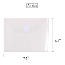 Load image into Gallery viewer, 5x7 Small Plastic Envelopes with Hoop & Loop Closure, Clear Poly Envelopes