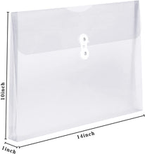 Load image into Gallery viewer, Legal Size Plastic Envelopes with String Closure Side Loading,White