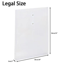 Load image into Gallery viewer, Plastic Envelopes with String Closure, Legal Size Expanding File Folders Documents
