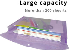 Load image into Gallery viewer, Plastic Envelopes with Snap Closure, Legal Size Expandable Organizition File Folder-Purple