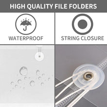 Load image into Gallery viewer, Plastic Envelopes with String Closure, Legal Size Expanding File Folders Documents