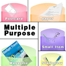 Load image into Gallery viewer, Plastic Envelopes with Snap Closure, Legal Size Expandable Organizition File Folder-Orange