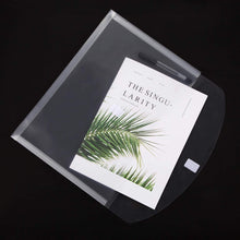 Load image into Gallery viewer, Plastic Poly Envelopes Legal Size Side Loading Clear Document Folders with Hook & Loop Closure,White